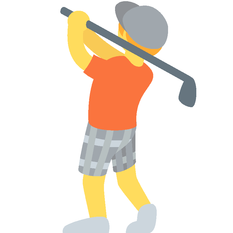 Sticker Person Golfing