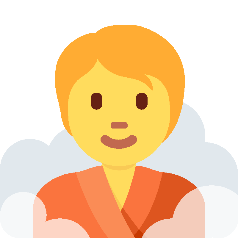 Sticker Person In Steamy Room
