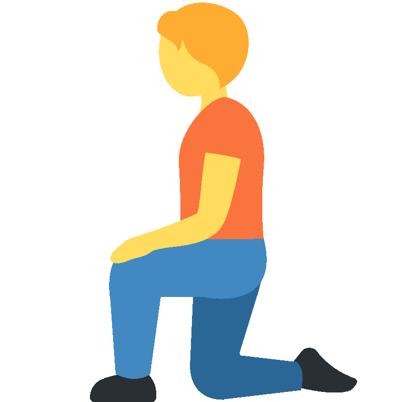 Sticker Person Kneeling