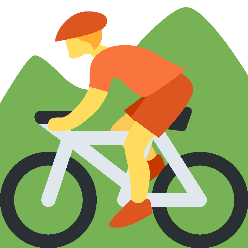 Sticker Person Mountain Biking