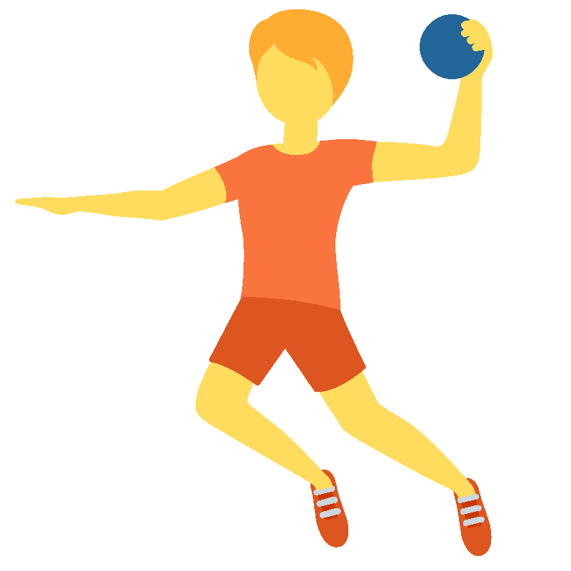 Sticker Person Playing Handball