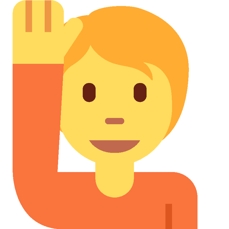 Sticker Person Raising Hand