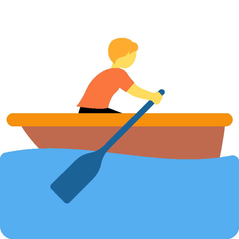 Sticker Person Rowing Boat
