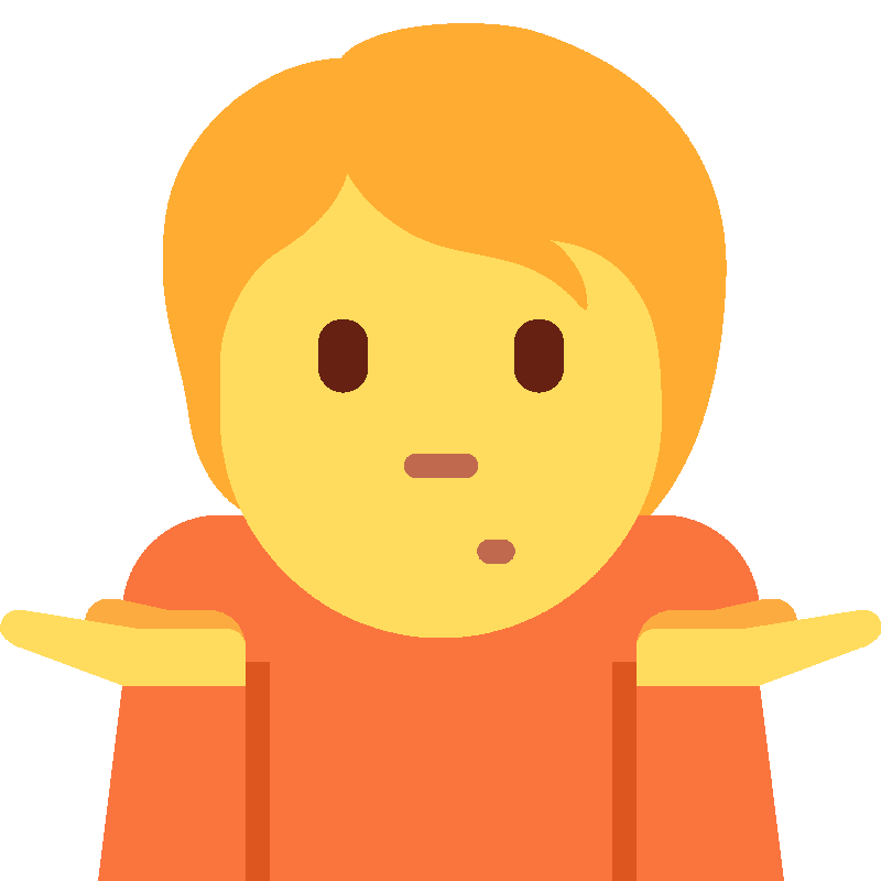 Sticker Person Shrugging