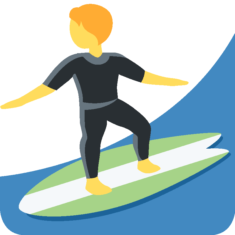 Sticker Person Surfing