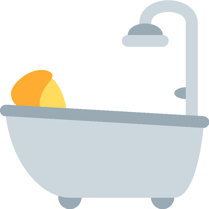 Sticker Person Taking Bath