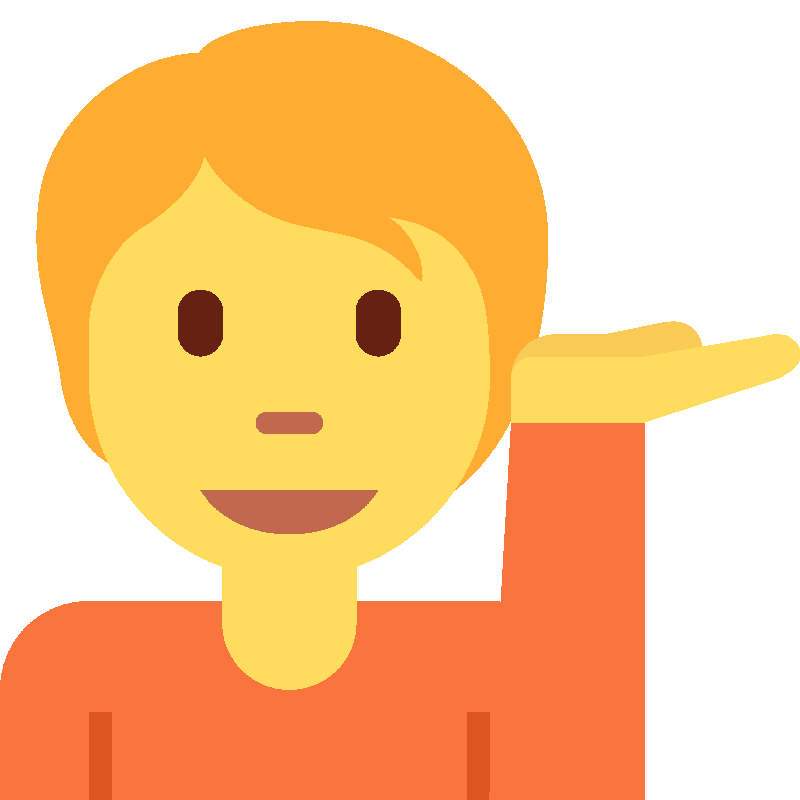 Sticker Person Tipping Hand