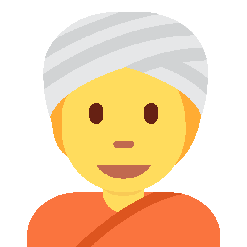 Sticker Person Wearing Turban