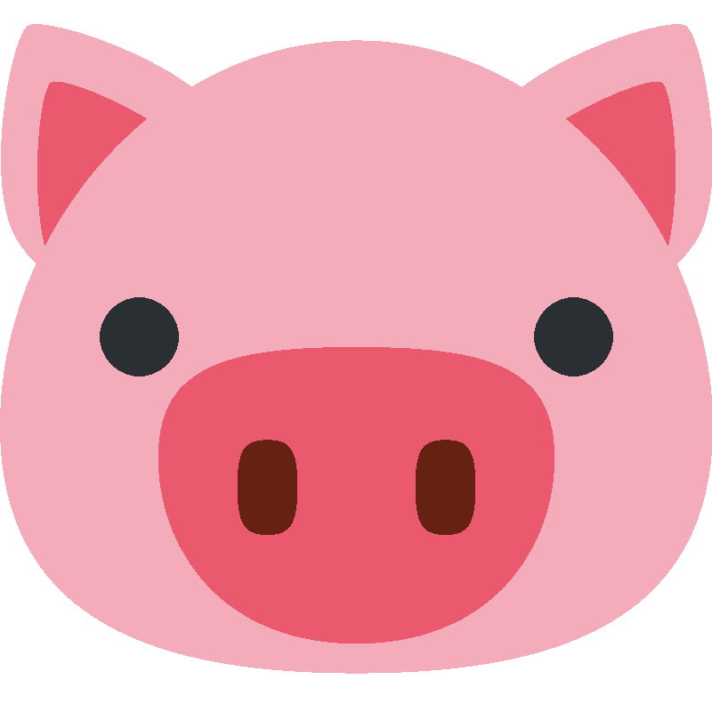 Sticker Pig Face
