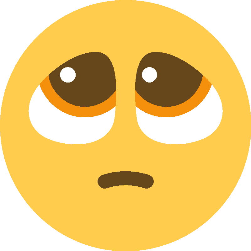 Sticker Pleading Face