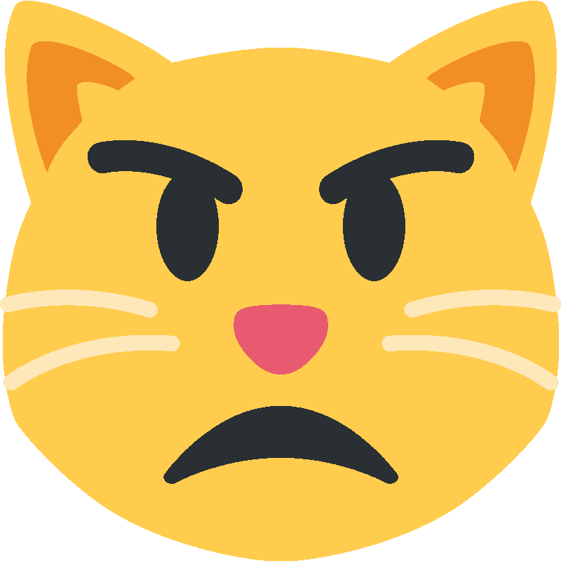 Sticker Pouting Cat