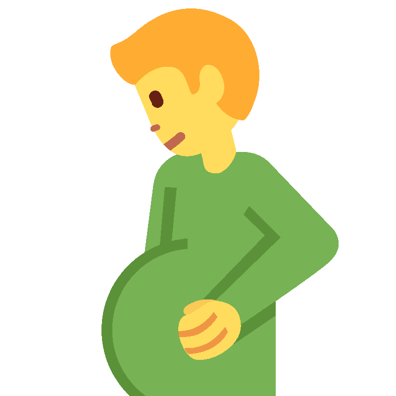 Sticker Pregnant Man