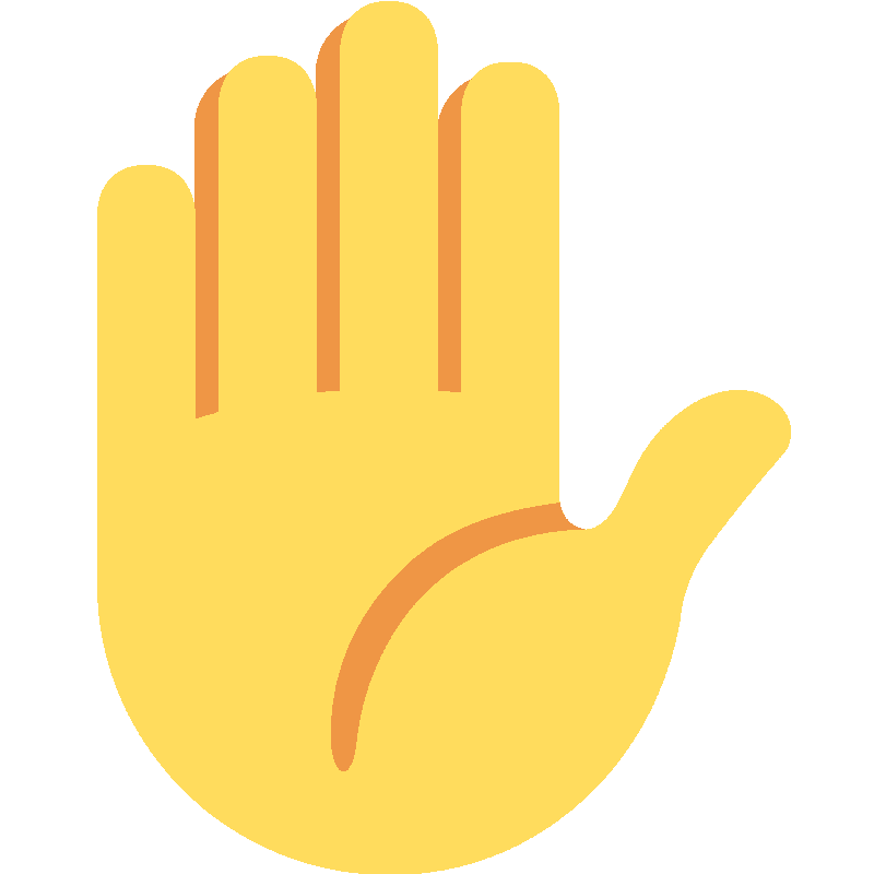 Sticker Raised Hand