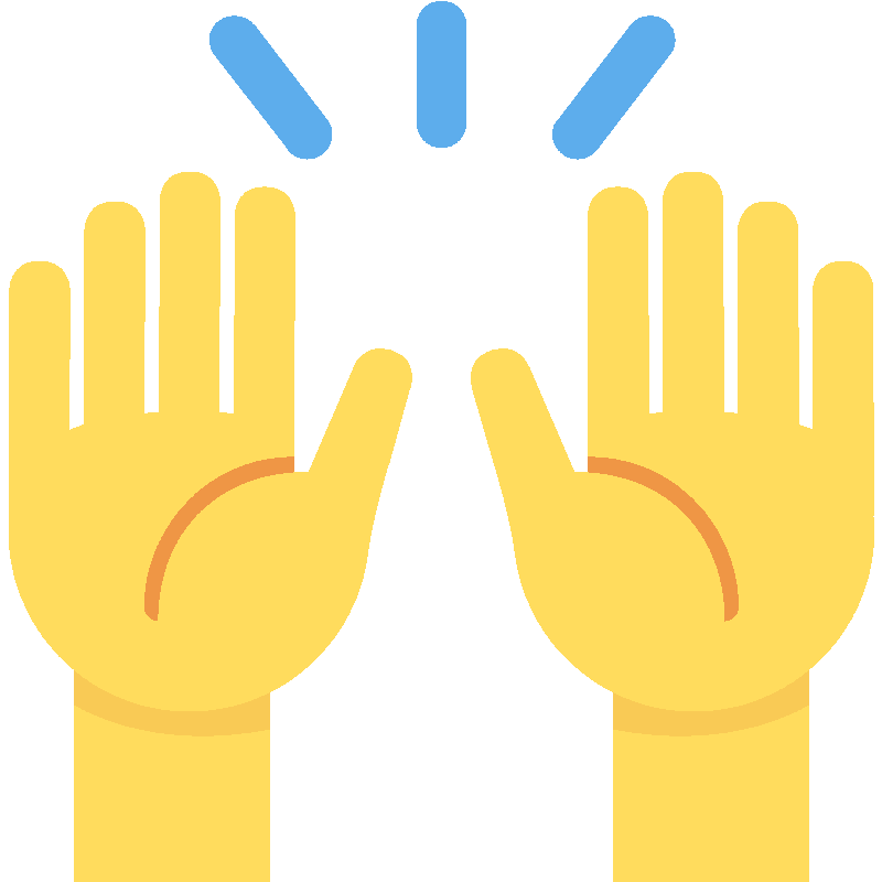 Sticker Raising Hands