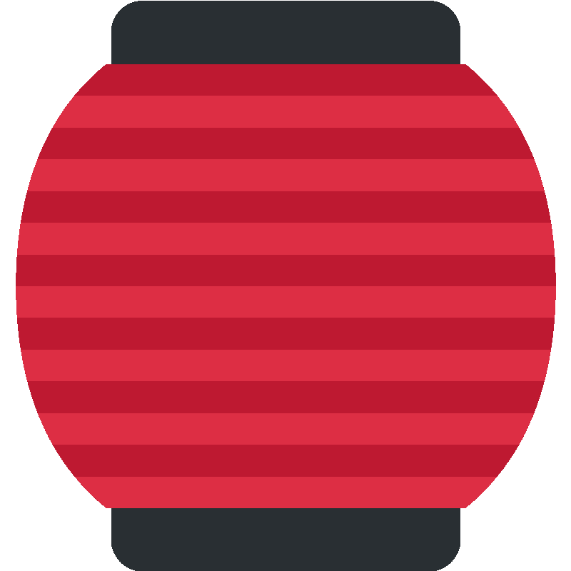 Sticker Red Paper Lantern