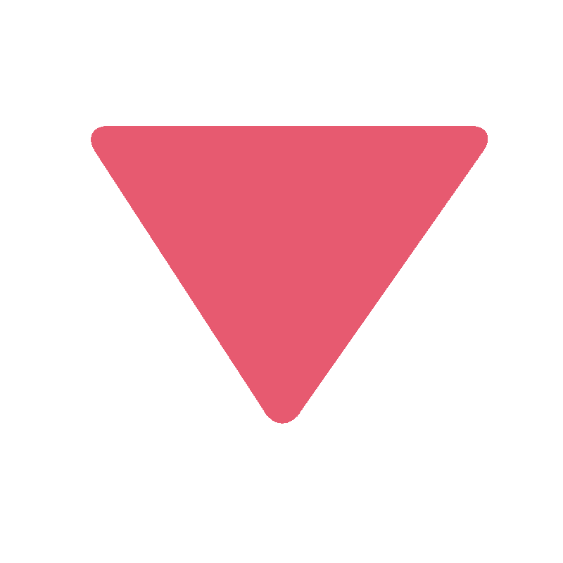 Sticker Red Triangle Pointed Down