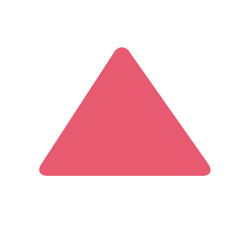 Sticker Red Triangle Pointed Up