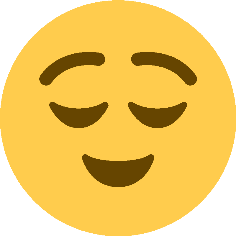 Sticker Relieved Face