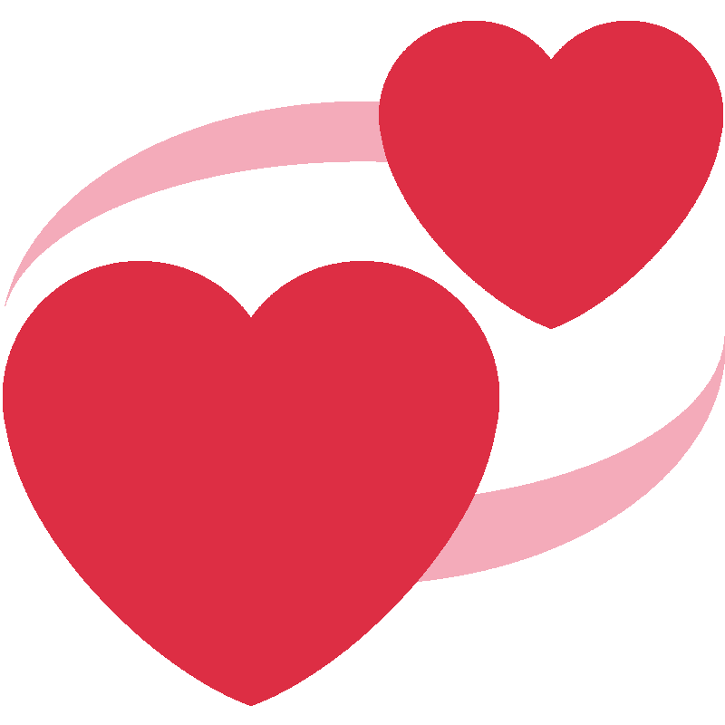 Sticker Revolving Hearts