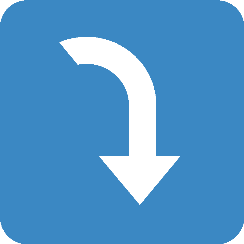 Sticker Right Arrow Curving Down