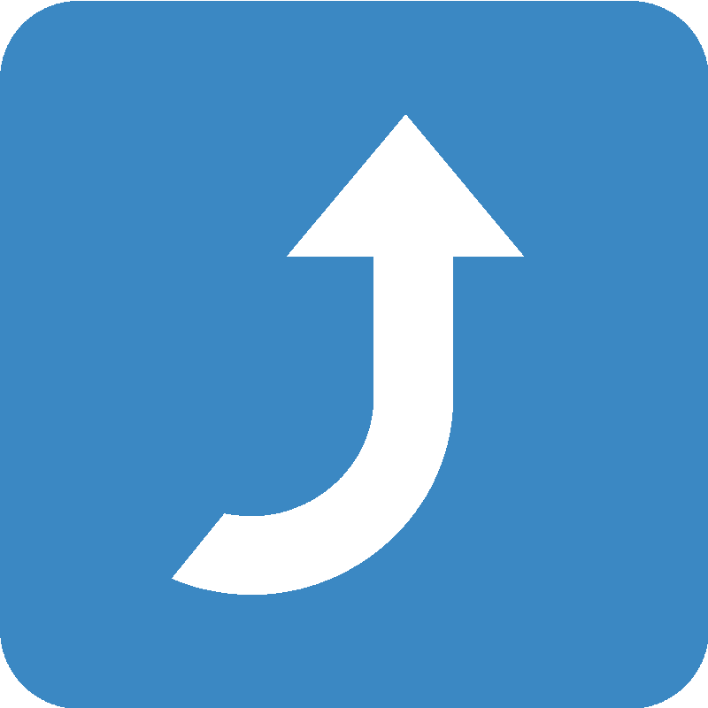 Sticker Right Arrow Curving Up