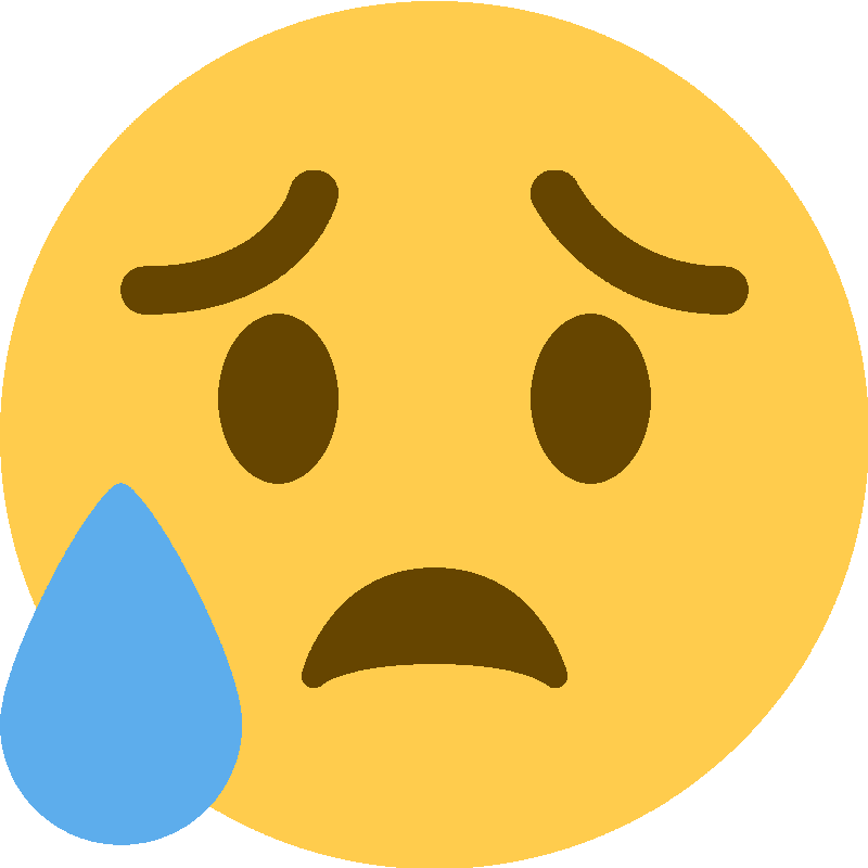 Sticker Sad But Relieved Face