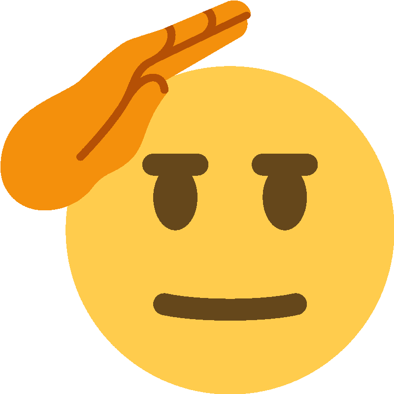 Sticker Saluting Face