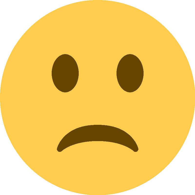 Sticker Slightly Frowning Face