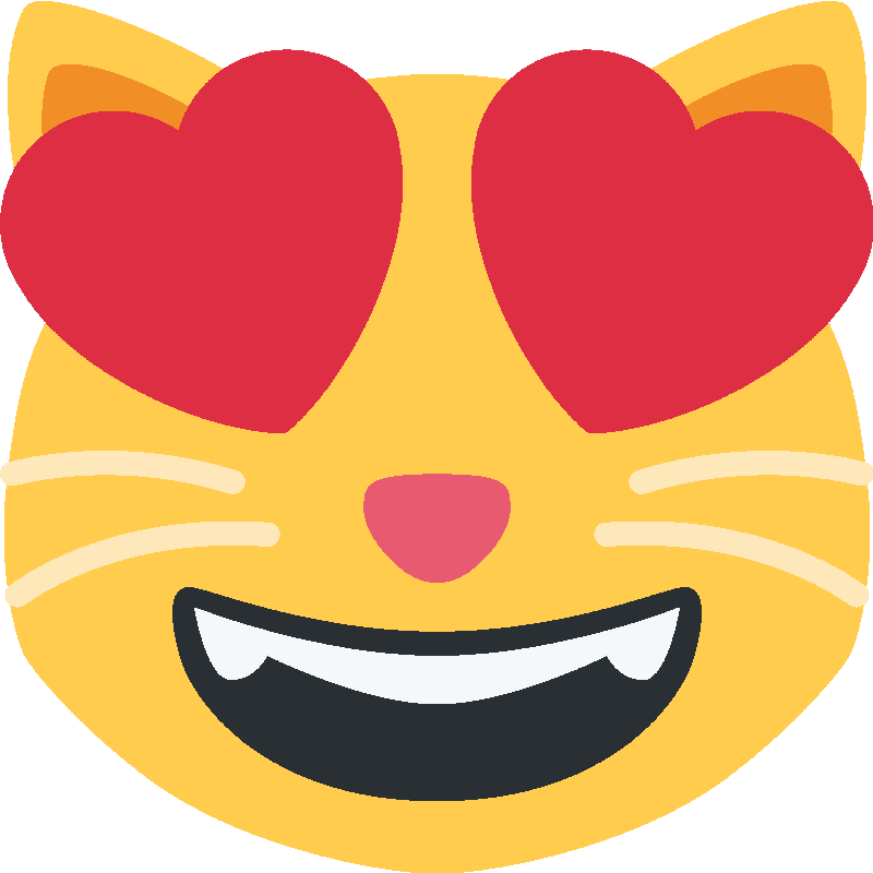 Sticker Smiling Cat With Heart-eyes