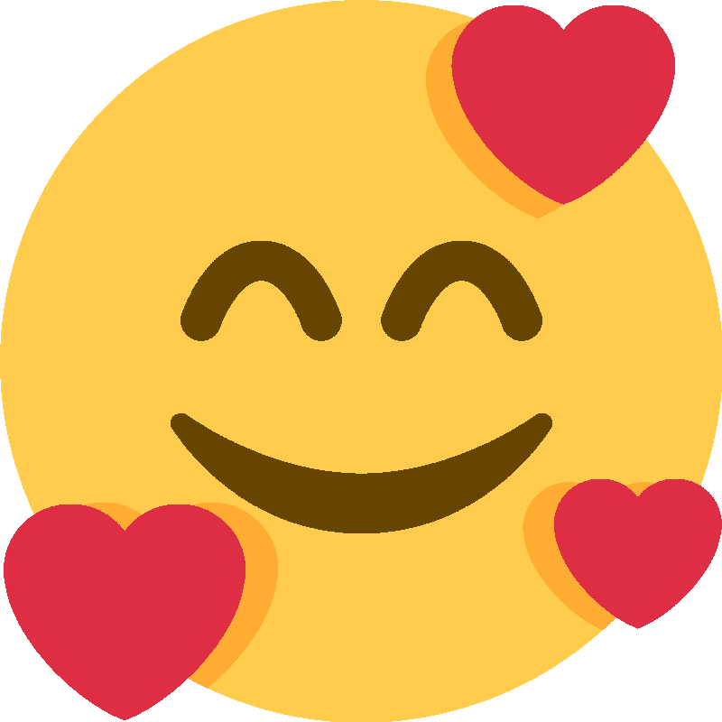 Sticker Smiling Face With Hearts