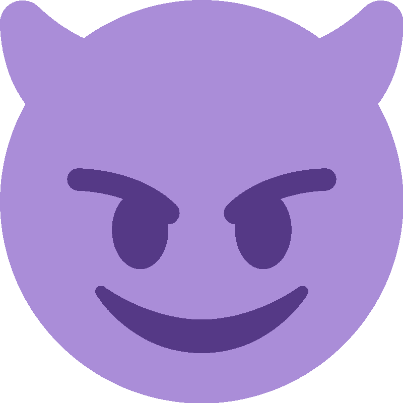 Sticker Smiling Face With Horns