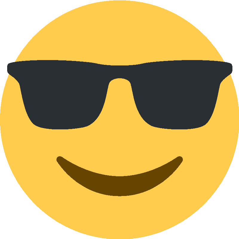 Sticker Smiling Face With Sunglasses