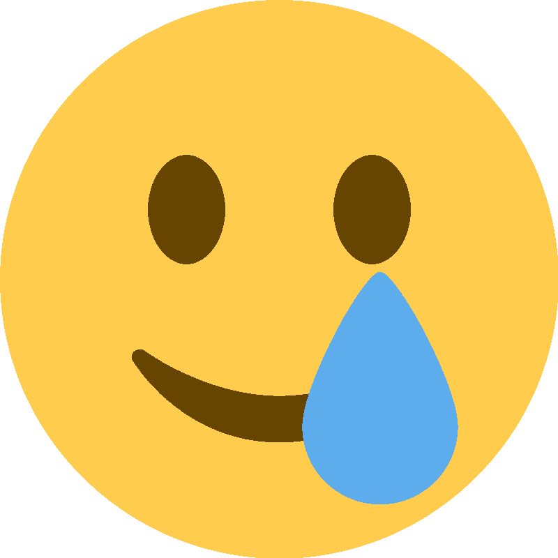 Sticker Smiling Face With Tear