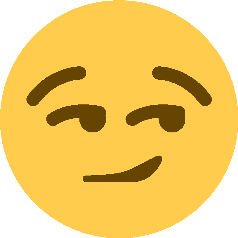 Sticker Smirking Face