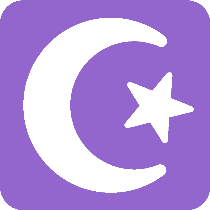Sticker Star And Crescent