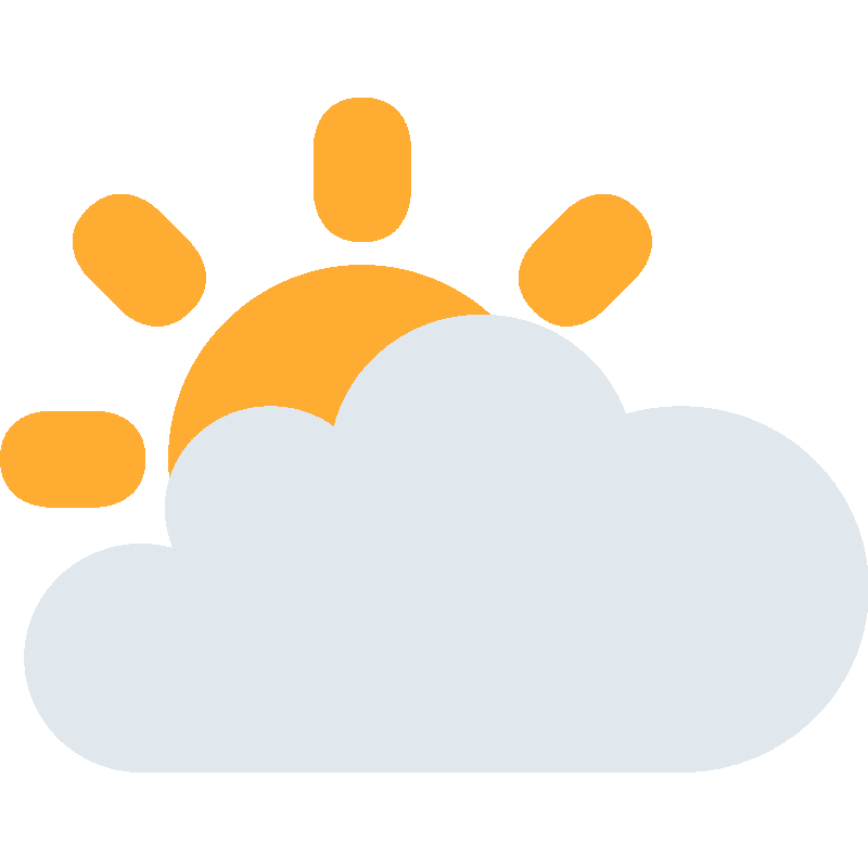 Sticker Sun Behind Large Cloud