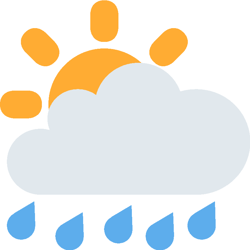 Sticker Sun Behind Rain Cloud