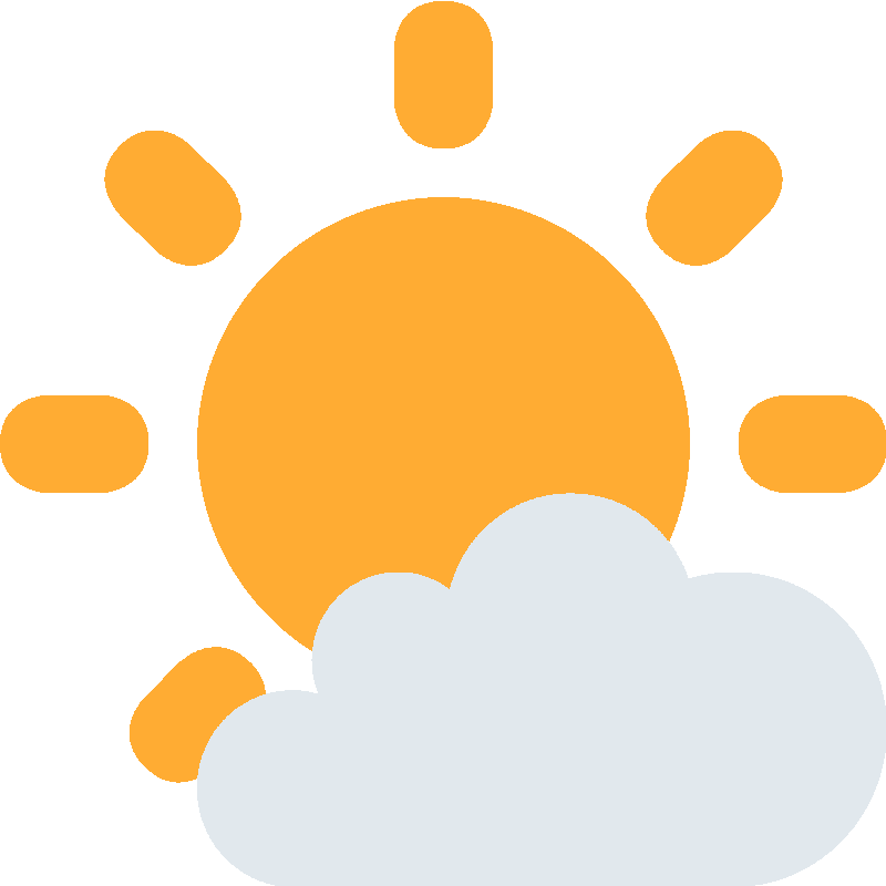 Sticker Sun Behind Small Cloud