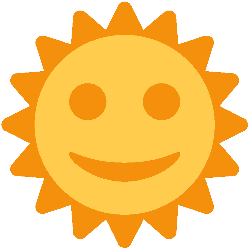 Sticker Sun With Face