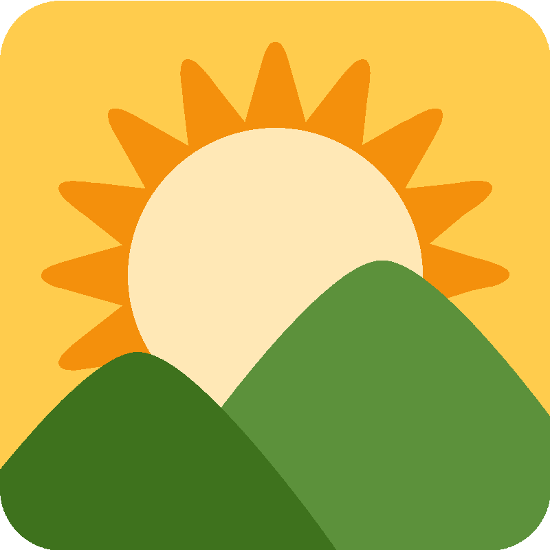 Sticker Sunrise Over Mountains