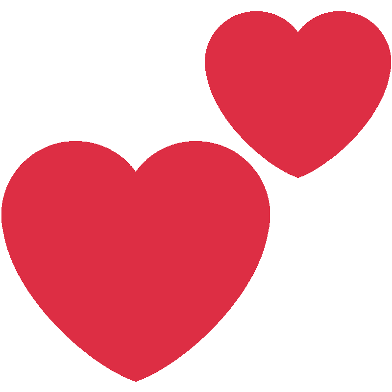 Sticker Two Hearts