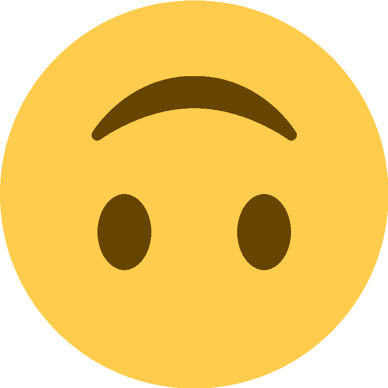 Sticker Upside-down Face
