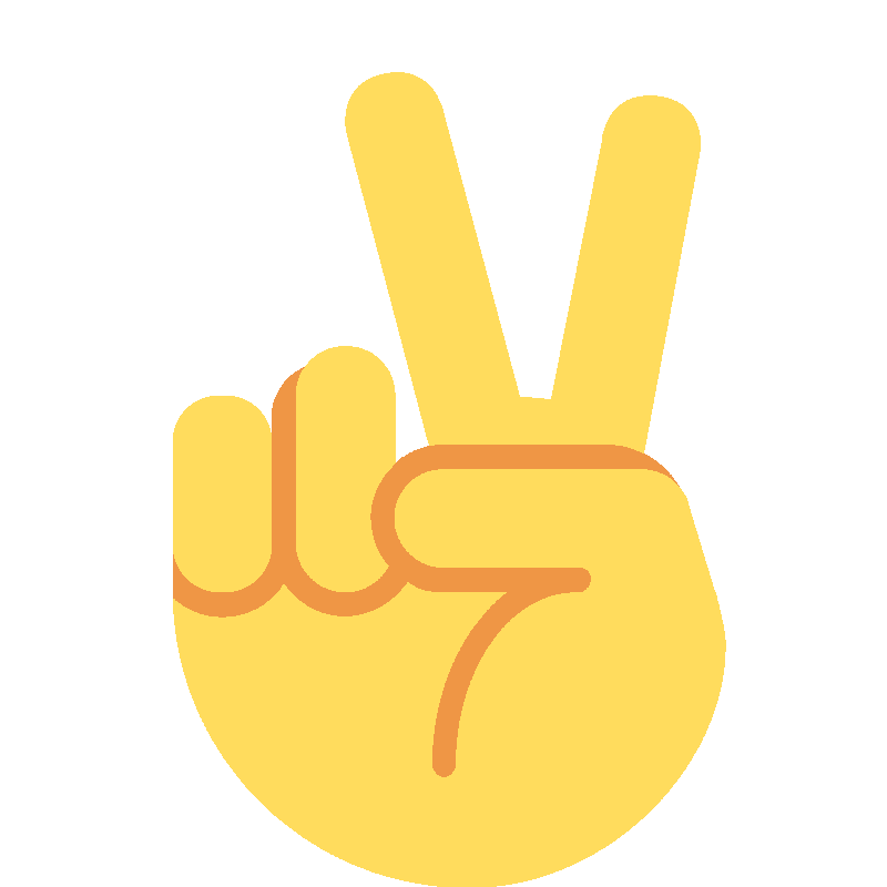 Sticker Victory Hand