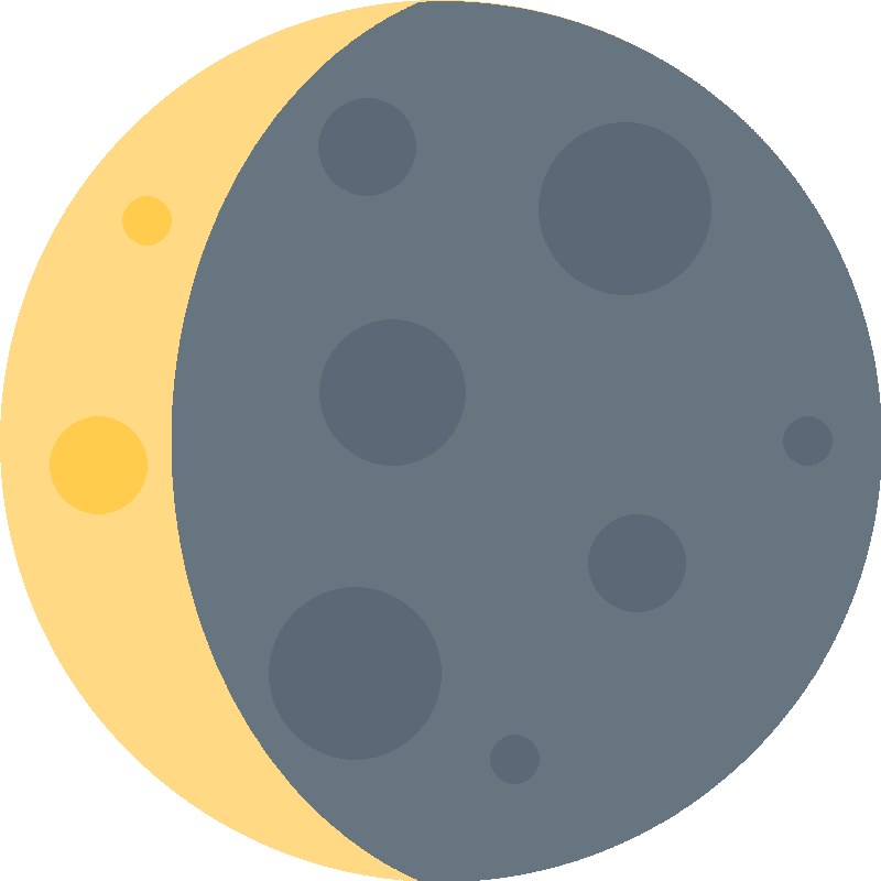 Sticker Waning Crescent Moon