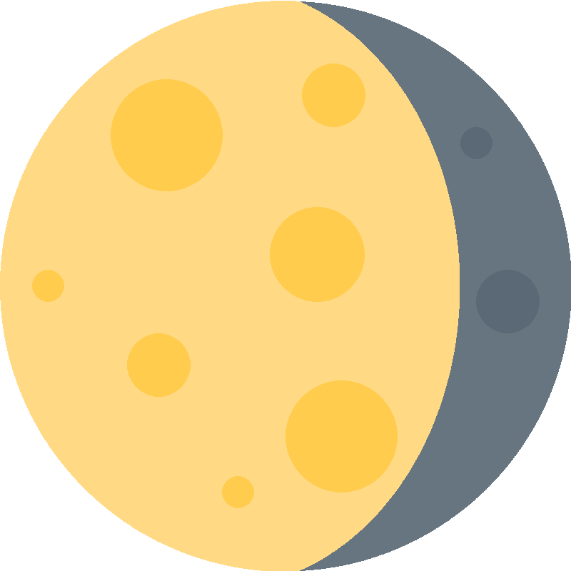 Sticker Waning Gibbous Moon