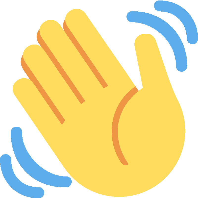 Sticker Waving Hand