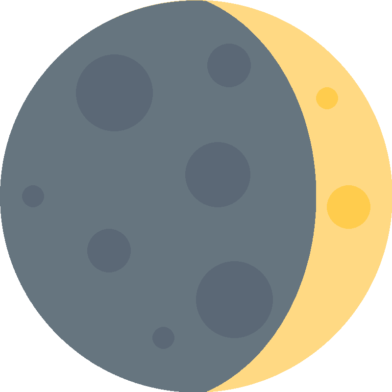 Sticker Waxing Crescent Moon