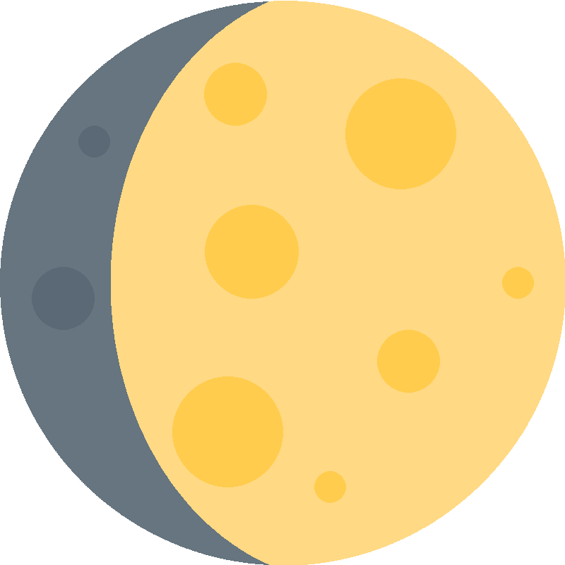 Sticker Waxing Gibbous Moon
