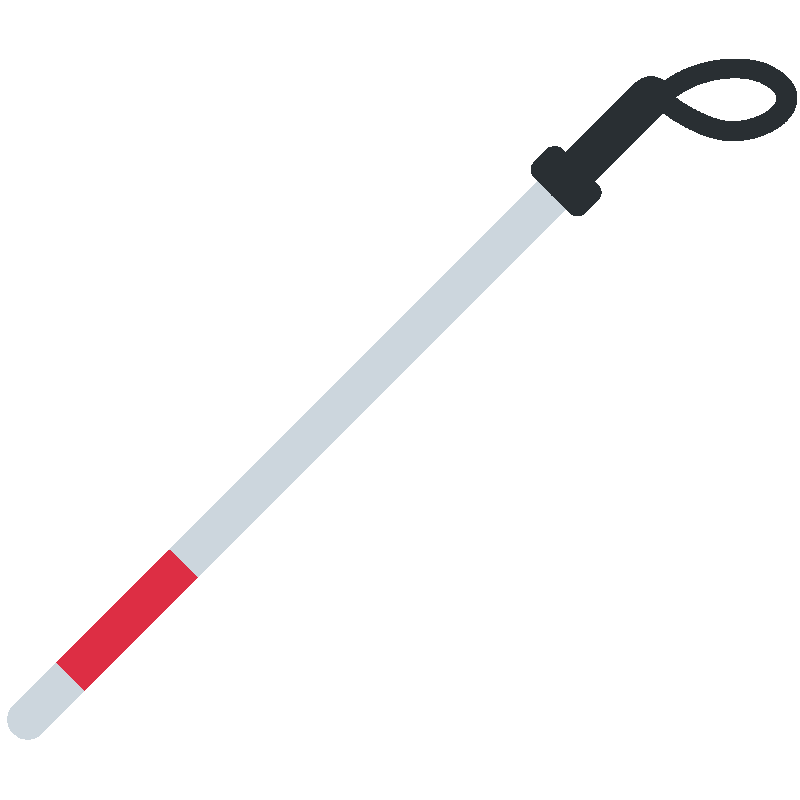 Sticker White Cane