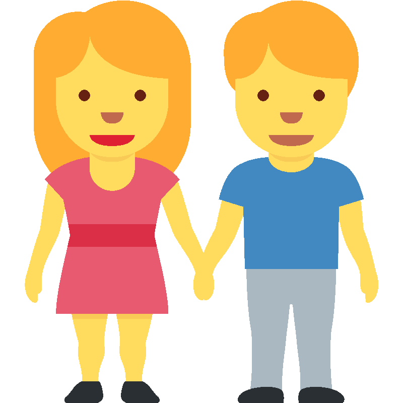 Sticker Woman And Man Holding Hands